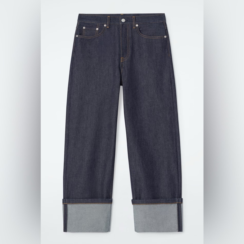 NWOT: COS FACADE TURN-UP STRAIGHT-LEG JEANS, size 26. Never worn!